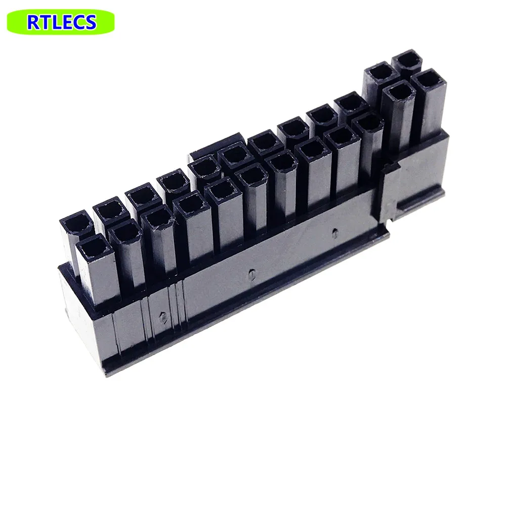 5Pcs 5557 4.2 mm 24 pin ( 20 + 4) Position Male Housing Plug Computer ATX Power Connector Plastic Shell Slide Rail Design