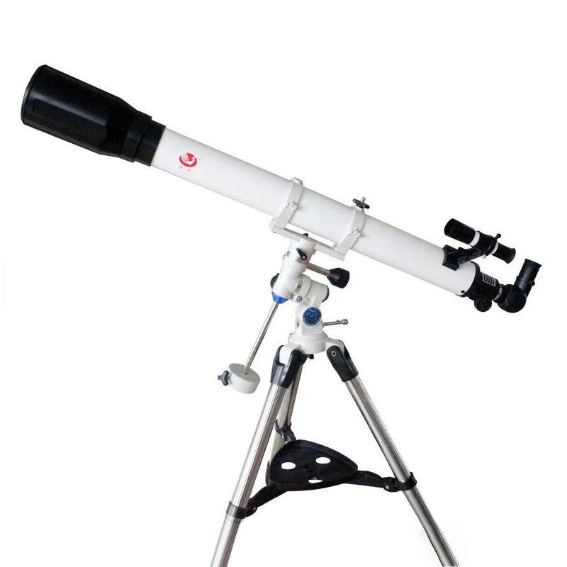 Teleskop Refaktor Profesional HD 450X F90070EQ-T dengan Dudukan Ekuator dan Tripod Teleskop Astronomi Bias Luar Ruangan