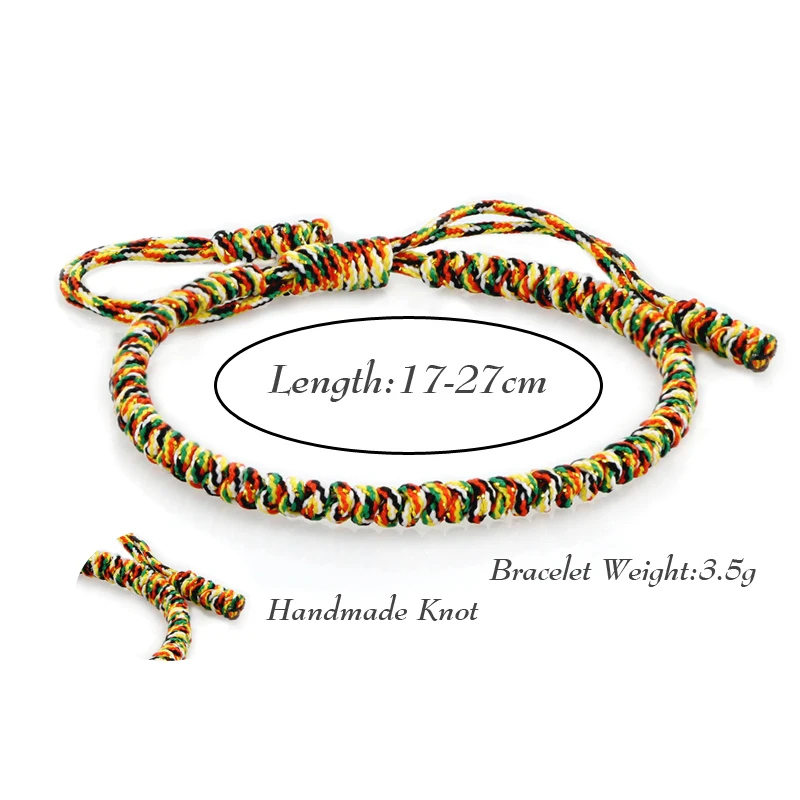 MultiColor Tibetan Buddhist Blessed Lucky Braided Bracelets For Women Men Handmade Knots Vintage Rope Bangles Adjustable Jewelry