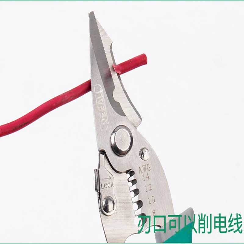 AWG 8.0-14 Abisolieren Wire stripper Electrician cable Electrician scissors Pulling pliers Zangen werkzeuge schneiden