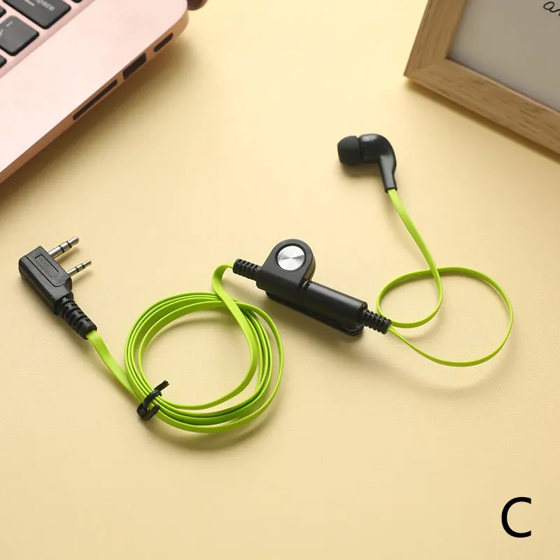 Écouteurs de type nouilles à 2 broches, casque d'écoute, prise K, pour Radio Baofeng Uv5R Bf-888S Uv5R