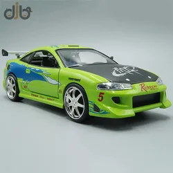 1:24 Diecast Car Model Toy Brian's Eclipse Miniature Vehicle Replica For Collection