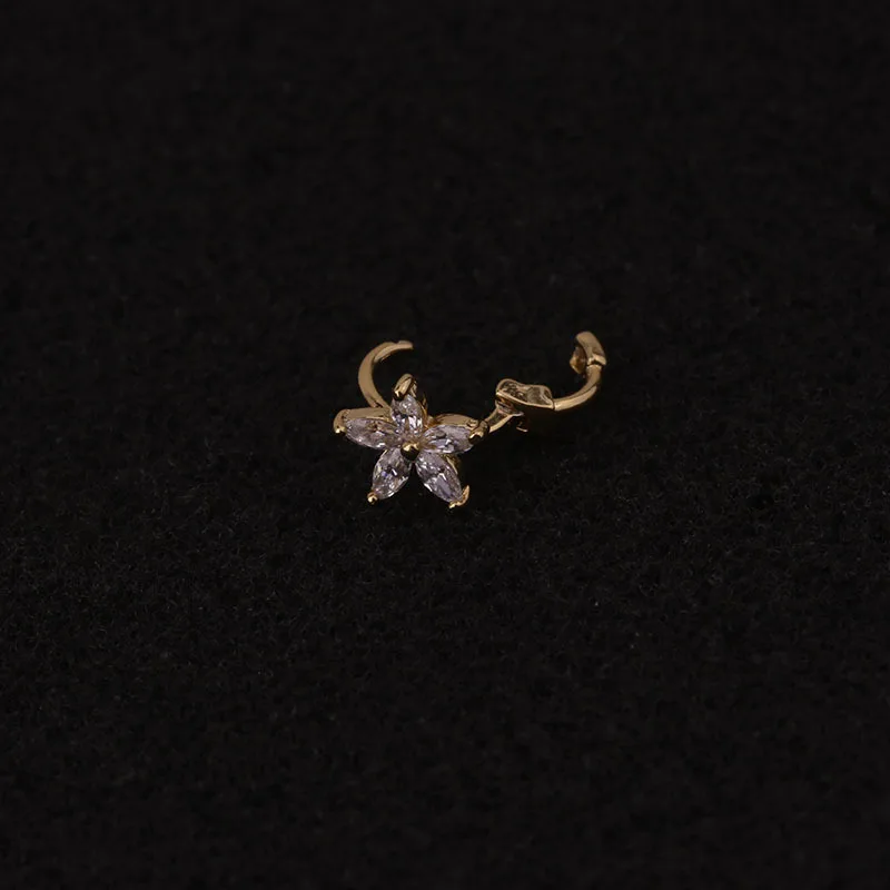 2020 New 1 Piece White Gold Sliver Color Tiny Cz Small Hoop Tragus Cartilage Earring Rook Daith Helix Ear Piercing Jewelry Gift