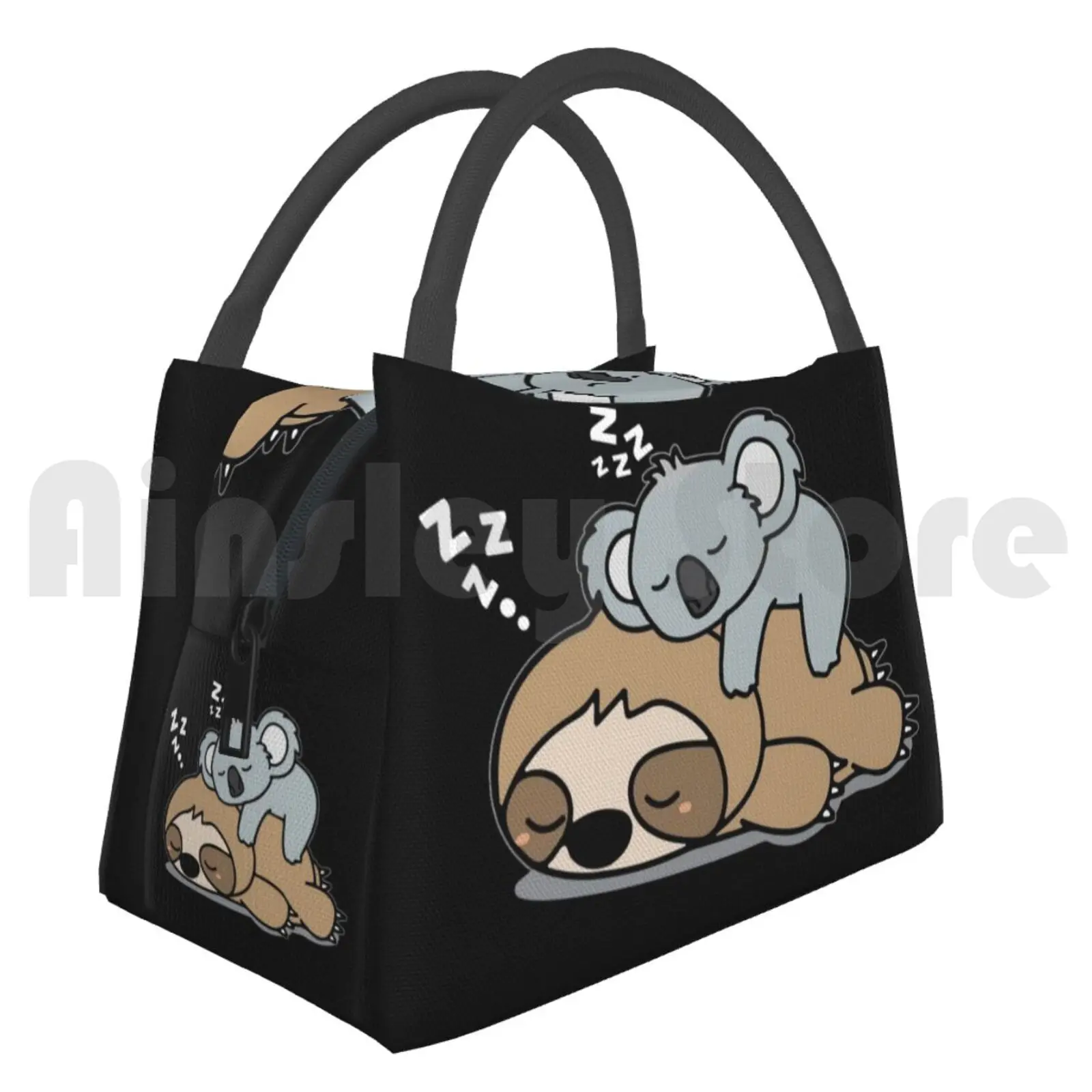 

Cooler Lunch Bag Picnic Bag Cute Funny Lazy Sloth With Lazy Koala Mama Bear Napping Mothers Day Gift Nope Nope Not