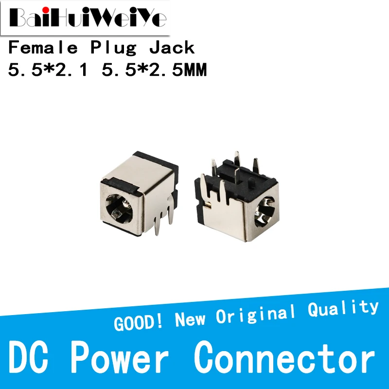 5 sztuk wysoki prąd DC ładowania listwa sieciowa DC-007B 5.5*2.1mm 5.5*2.5mm uchwyt miedzi do laptopa gniazdo zasilania DC007B DC007