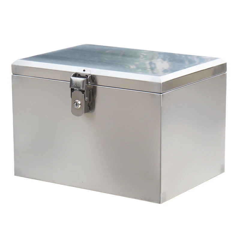Boîte latérale de transport portable en acier inoxydable, outil de stockage à domicile, équipement d\'emballage, coffre de moto, DONcase