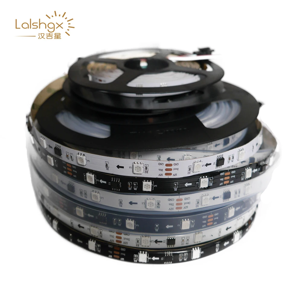 WS2811 RGB Led Strip Pixels External 1 IC Control 3Lamp Beads 5050 SMD Addressable 30/60/M Normal/Bright 5m 12V