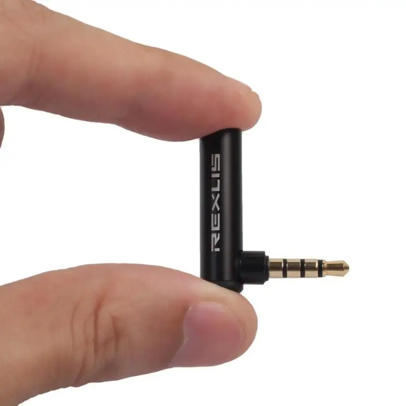 3.5mm Male-To-Female 90 Degree Turn Headphone Microphone Audio Adapter Suitable For Aple Suitable for Android Phone PC