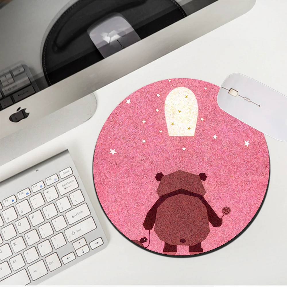 

MRGLZY Drop Shipping 20X20/22X22CM Pink Panda Mouse Pad PC Gaming Accessories Kawaii Small MousePads Carpet Rug Rubber Desk Mat