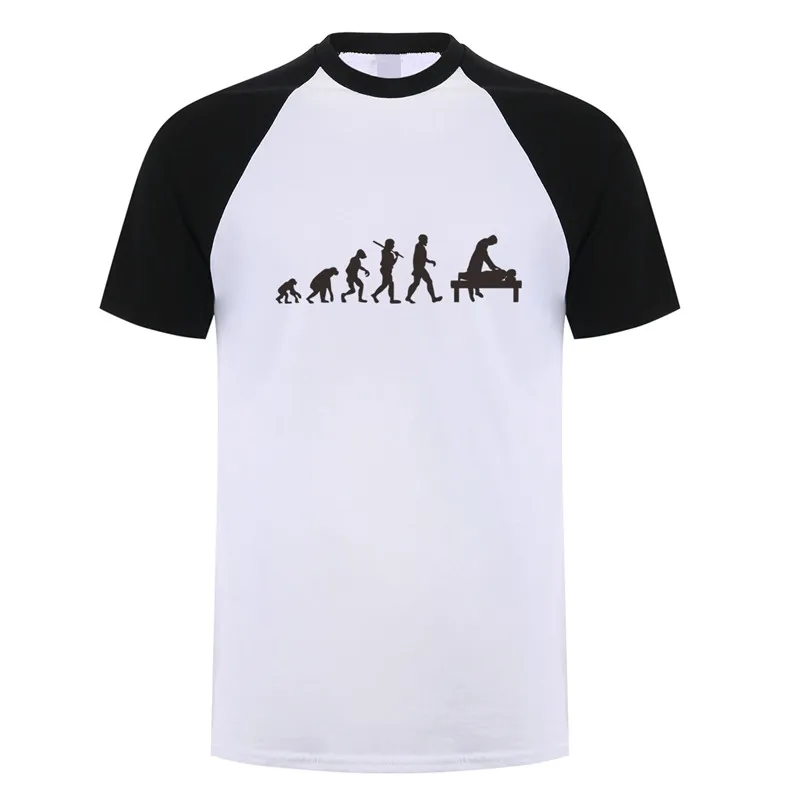 New Chiropractor Evolution T Shirts Men Summer Cotton Short Sleeve O Neck Chiropractor T-shirt Massage Man Tshirt Tops TM-035