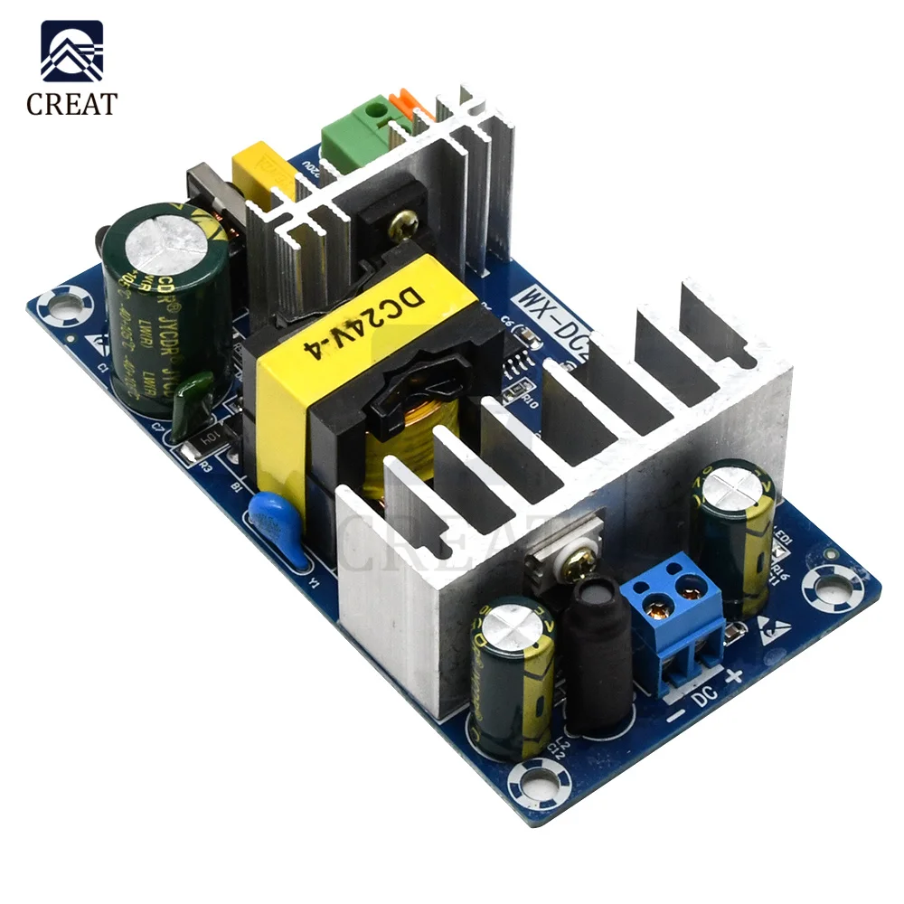 Switching Power Supply Board Power Supply Module AC 85-265V to DC 24V 4A-6A 100W Overvoltage Overcurrent Circuit Protection