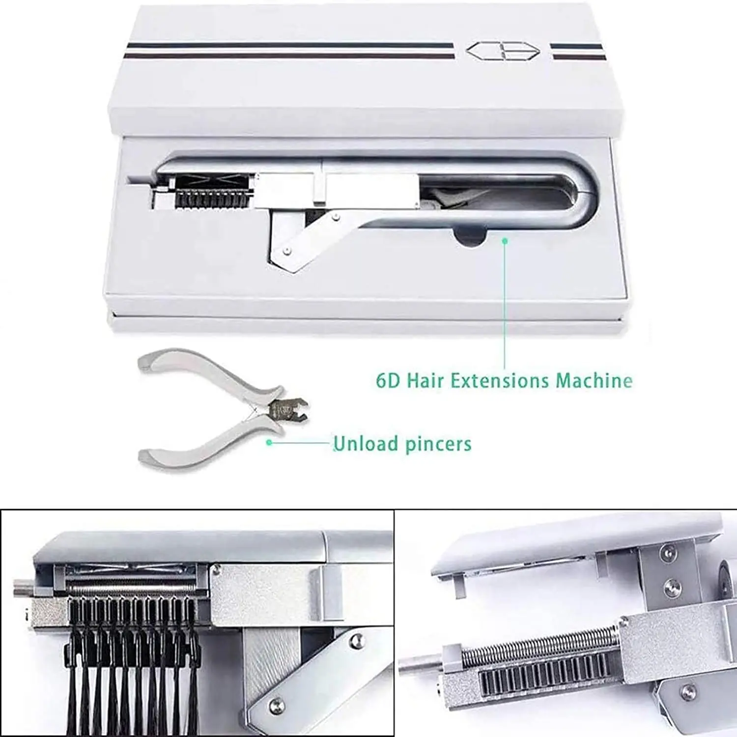 6D Hair Extension Machine 10-pin Seamless Hair Remove Piler Hair Connection Buckle Clip No Trace Hair Extension Salon Equipment