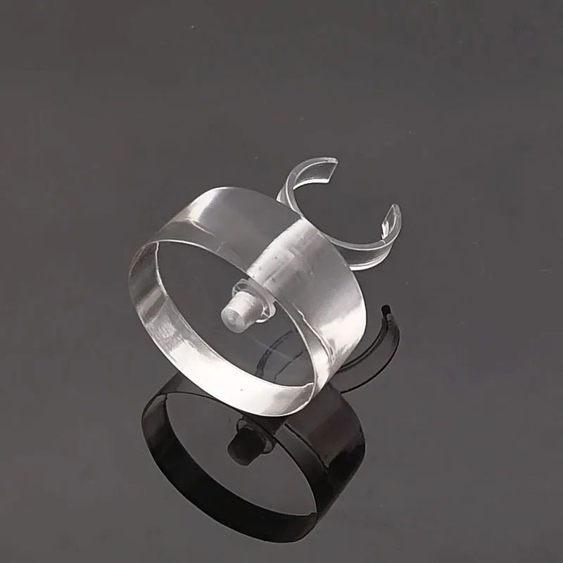 New Creativity Clear Acrylic Ring Display Stand Jewelry Showcase Ring Organizer Holder Jewellery Stands Cases Photography Props