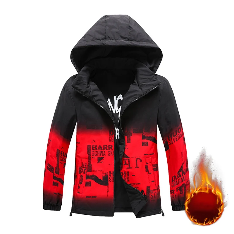 Mannen Jacket Dubbelzijdig Slijtage Lente Herfst Outdoor Sport Casual Parka Jas Hooded Casual Gradiënt Tooling Oute Heren Kleding