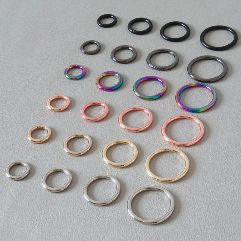 20PCS 15mm 20mm 25mm 32mm Metal O Ring Belt Loop Buckle Hardware For Dog Collar Handbag Harness Straps Clasp Handmade Accessory