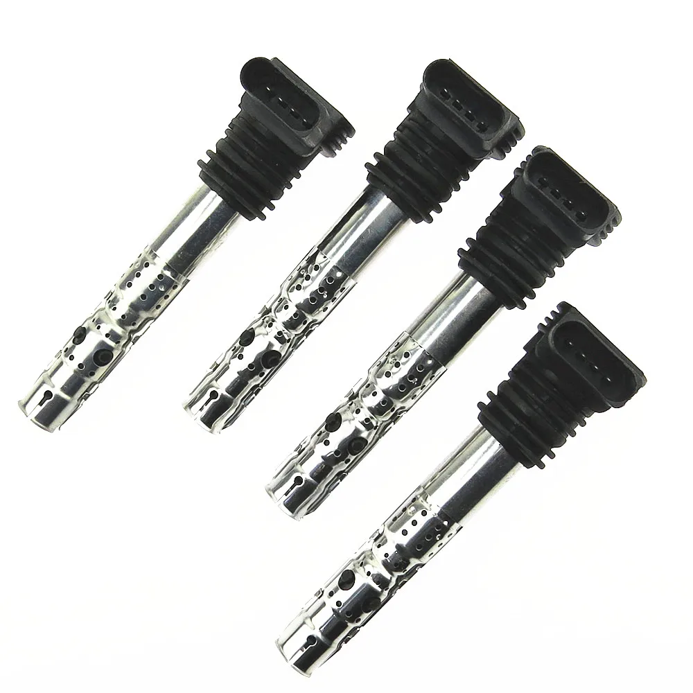 

SCJYRXS 4 Pcs 1.8 2.0T High Voltage Ignition Coil Spark Plug Nozzle 06B905115T 06B 905 115T For VW Passat B5 Golf MK4 MK5 TT