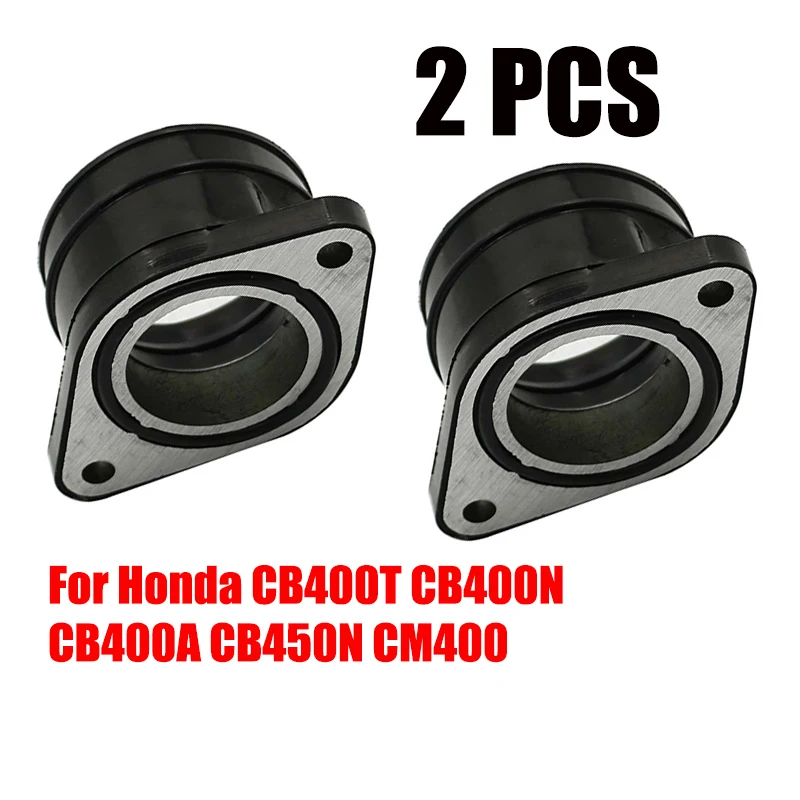 2PCS Carburetor Carb Adapter Intake Manifold Glue Connector For Honda CB400T CB400TA 1977 1978 1979 CB450 1985 CB400 CB450