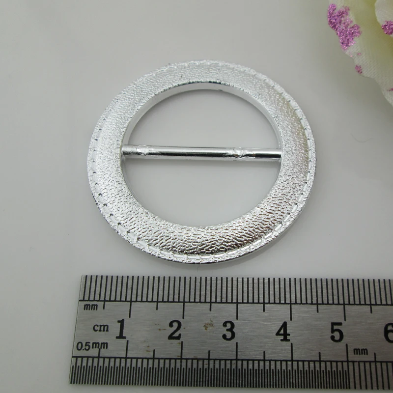 10pcs Bright Round Plastic Acrylic Belt Buckle For Chair Sash 34mm