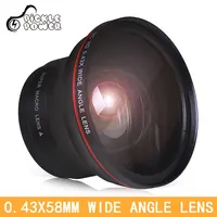 52 55 58MM 0,43x lente de cámara gran angular HD profesional Macro para Canon EOS Rebel 77D T7i T6s T6i T6 T5i T5 T4i T3i T3 SL1 1100D