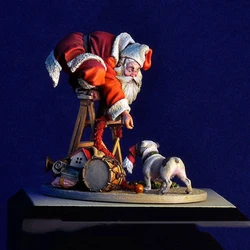 1/32 ancient man stand with dog Resin figure Model kits Miniature gk Unassembly Unpainted