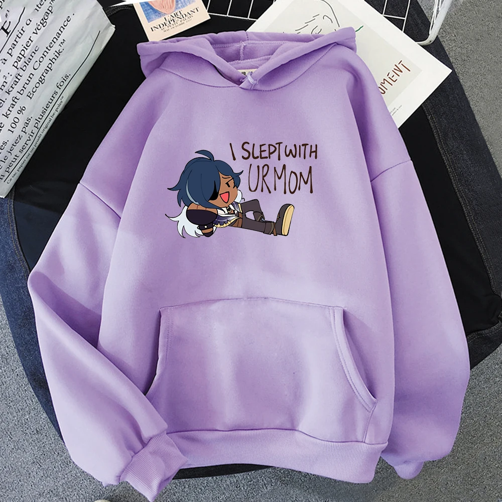 Kaeya Genshin Impact Meme Print Hoodie Women Oversized Sweatshirts Kawaii Graphic Hoodies Men Fashion 2021 Tops Clothes Moletom