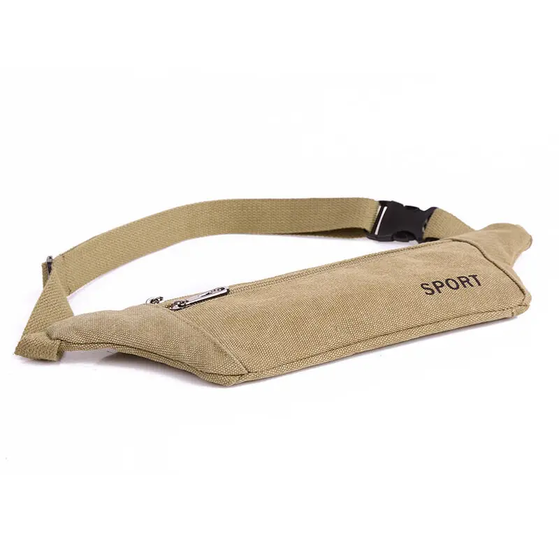 Sac banane en toile imperméable pour sports de plein air, sac de course, sac de ceinture de fitness, sac de ceinture de gymnastique, sac d'équitation de vélo, sac de téléphone portable