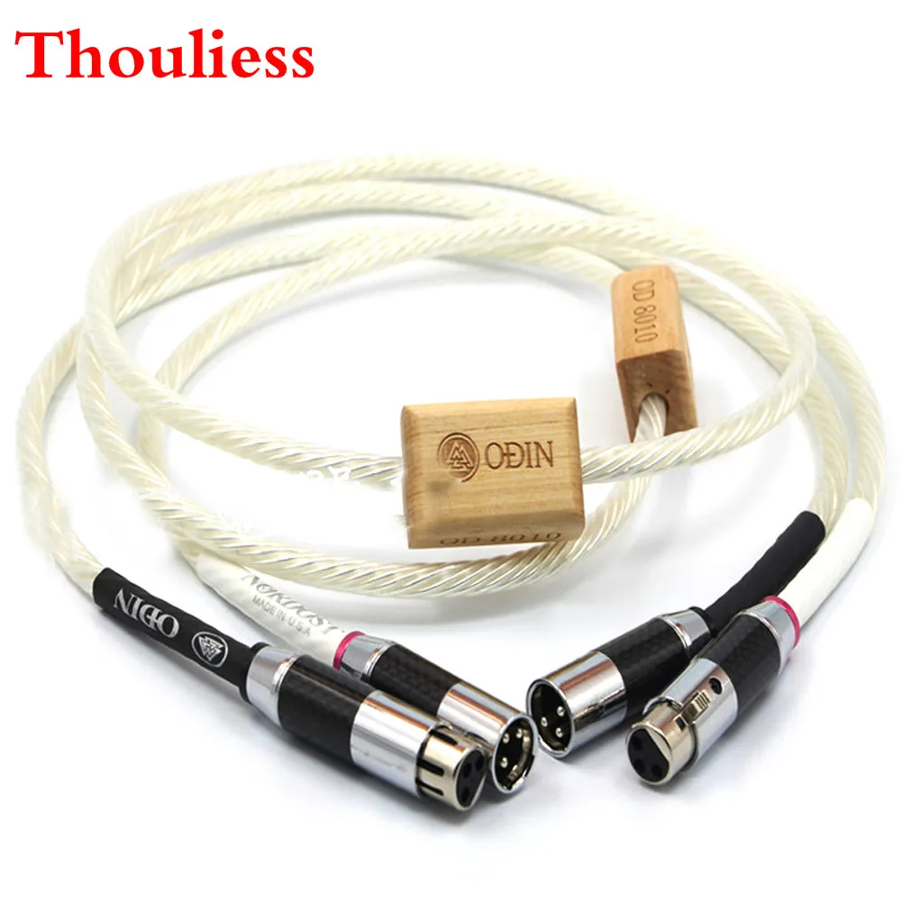 

Thouliess HIFI Odin Interconnects Copper Rhodium Carbon Fiber XLR Balanced Female to Male Cable Hi-End Audio Audiophile Cables