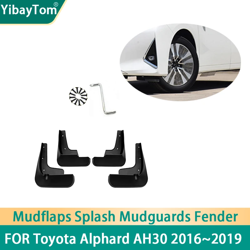 4pcs durable Front & Rear Mudflaps Splash Mud Guard Mud Flap Mudguards Fender For Toyota Alphard AH30 2016~2019 Accessories