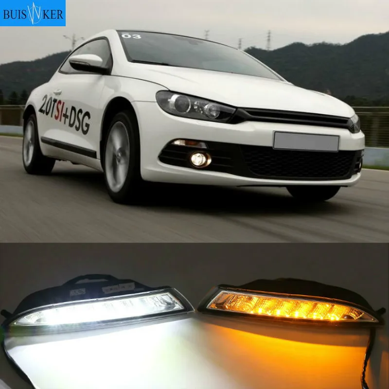 

For Volkswagen Scirocco 2008-2013 Yellow Turn Signal Relay Waterproof 12V Car LED DRL Daytime Running Light
