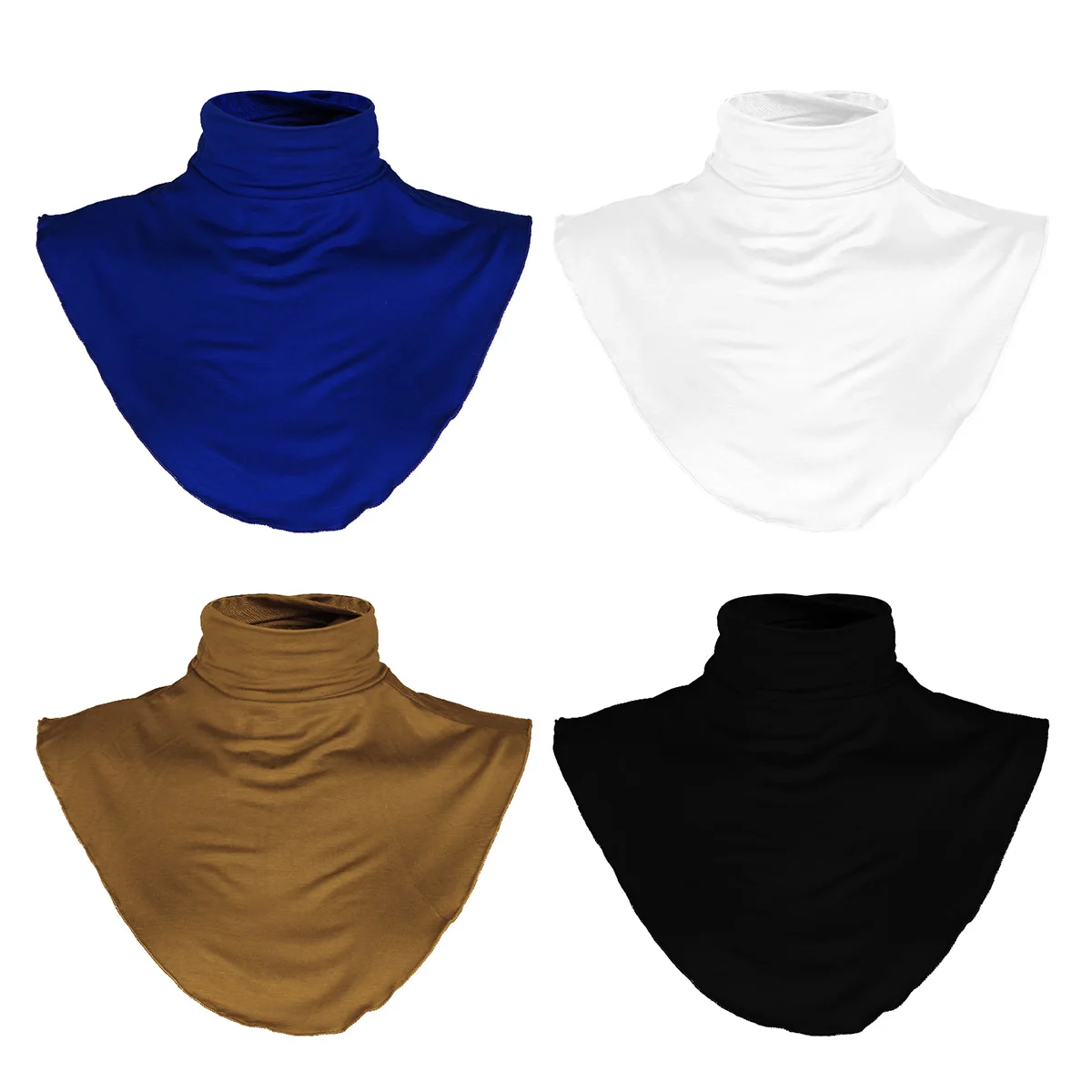 

Women Girls Fake Dickey Collar Half Top Mock Blouse Neckline Detachable False Shirt Neck Cover Autumn Winter Cotton Neck Warmer