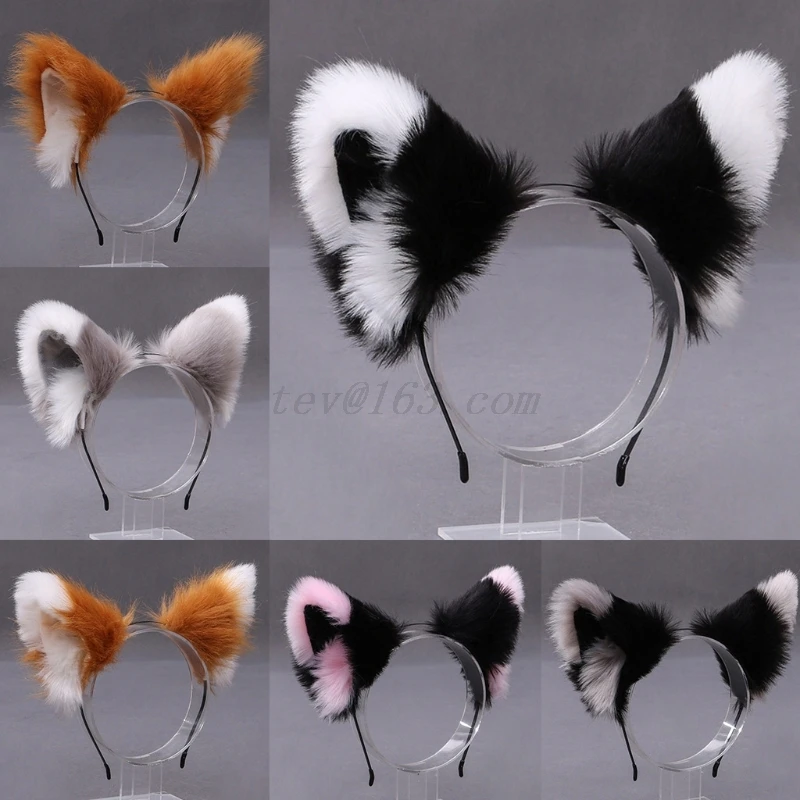 Bandeau Oreilles De Chat En Peluche Marron Et Blanc – Accessoire Cosplay Mignon Pour Fêtes Et Déguisements