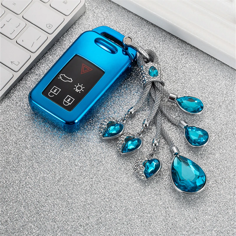 Car Key Cover Case Ring TPU For Volvo 5 Button for S40 S60 S70 S80 C30 C70 XC60 XC90 V40 V50 V70 Accessories Protection Keychain