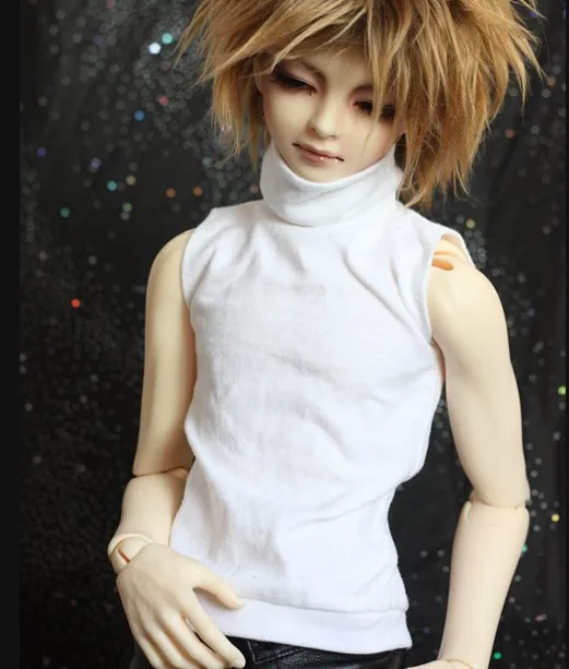 

G10-279 1/4 1/3 Uncle SSDF POPO68 SD BJD MSD doll baby clothes White sleeveless turtleneck 1pcs