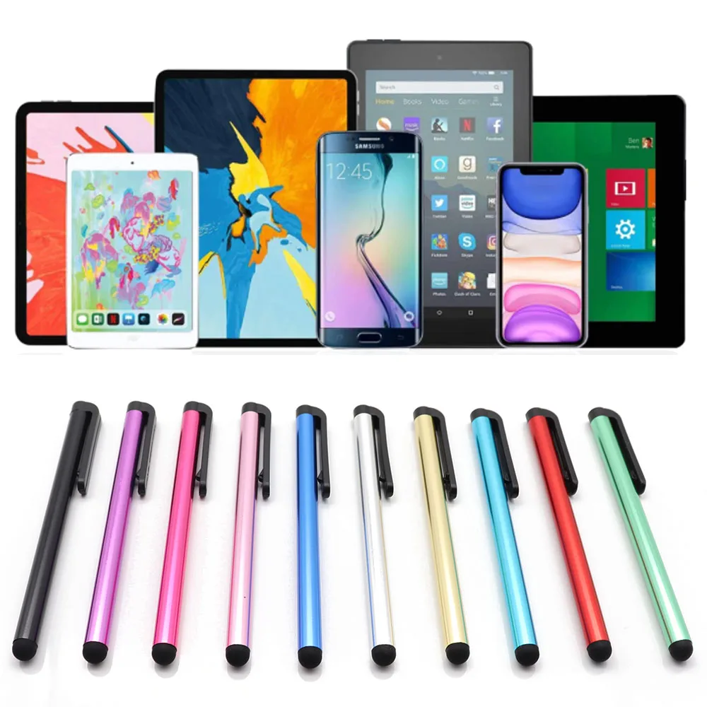 TingDong Clip Design Universal Soft Head For Phone Tablet Durable Stylus Pen Capacitive Pencil Touch Screen Pen