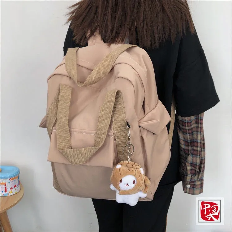 ins Japanese Harajuku girl backpack, Mori literature and art small fresh schoolbag female simple and versatile backpack