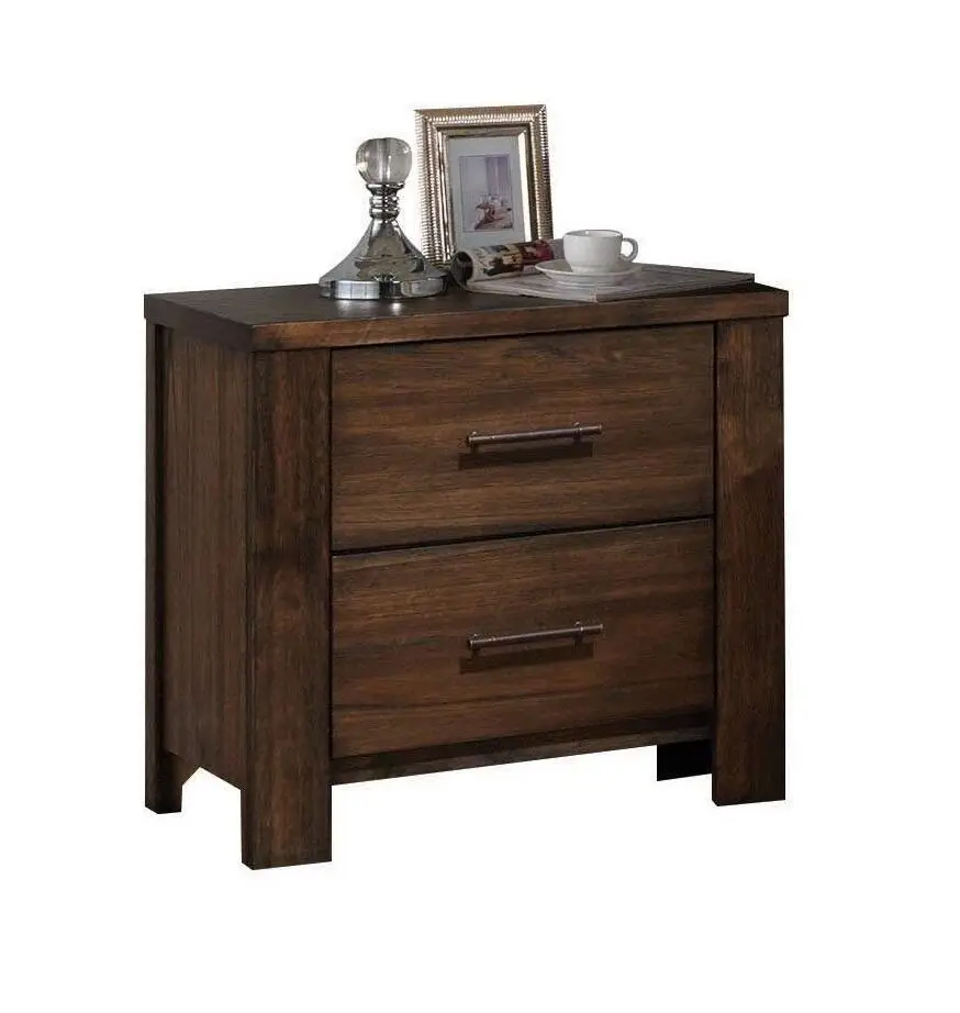 Nightstand  Bedside Table  End Table Merrilee Nightstand in Oak with Drawers  Suitable for Bedroom Living Room Side Table