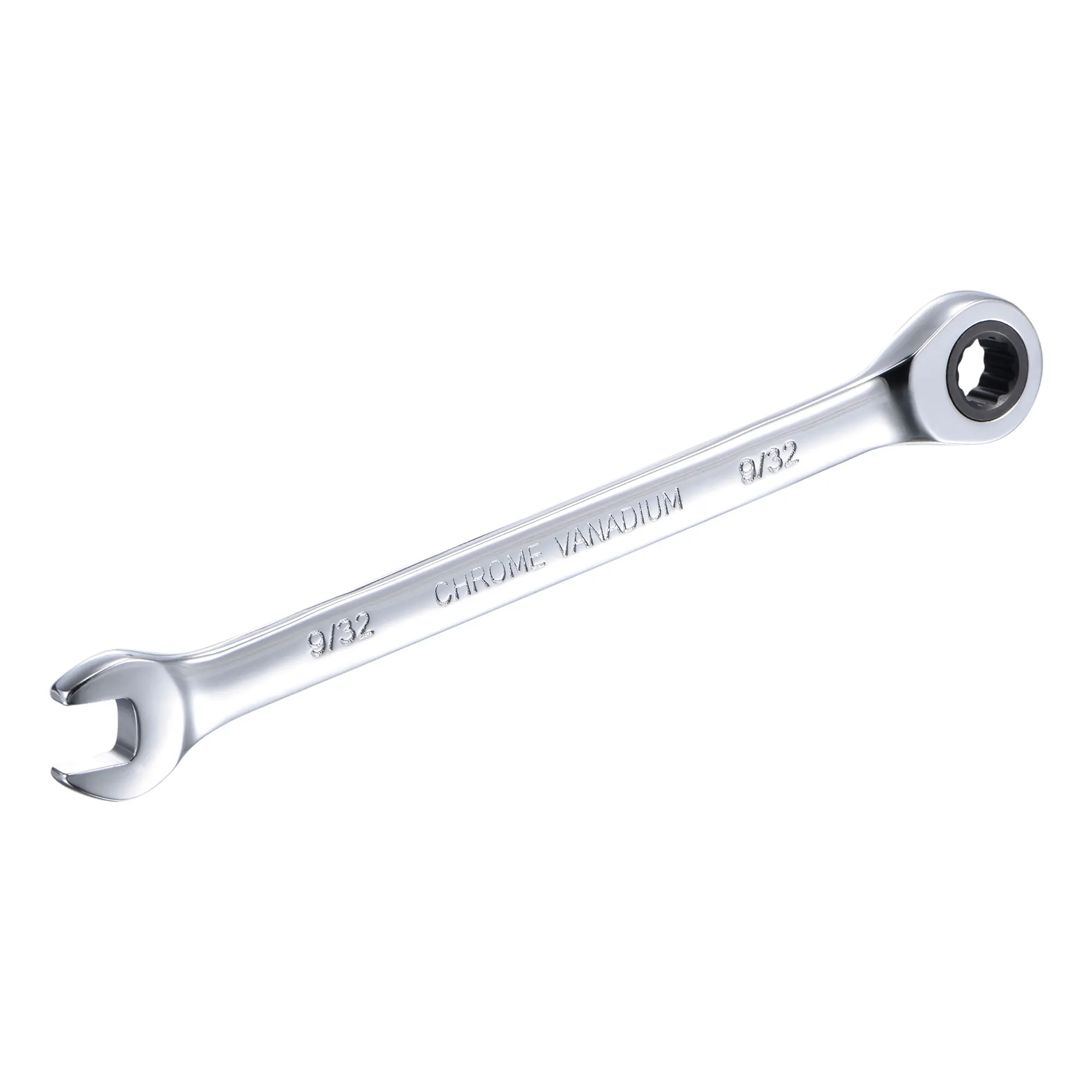 uxcell 9/32 Inch Ratcheting Combination Wrench SAE 72 Teeth 12 Point Ratchet Box Ended Spanner Tools, Cr-V