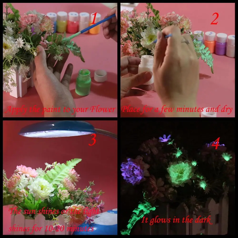 20g Decoration Party Bright Glow In The Dark Acrylic Pigment Luminous Paint