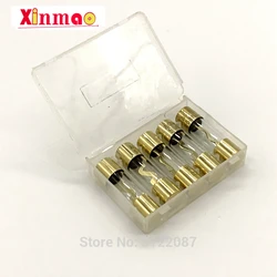 5Pcs 10*38MM Gold Plated Glass AGU Fuse Fuses Pack Car Audio Amp Amplifier 10A 15A 20A 25A 30A 40A 50A 60A 70A 80A 100A