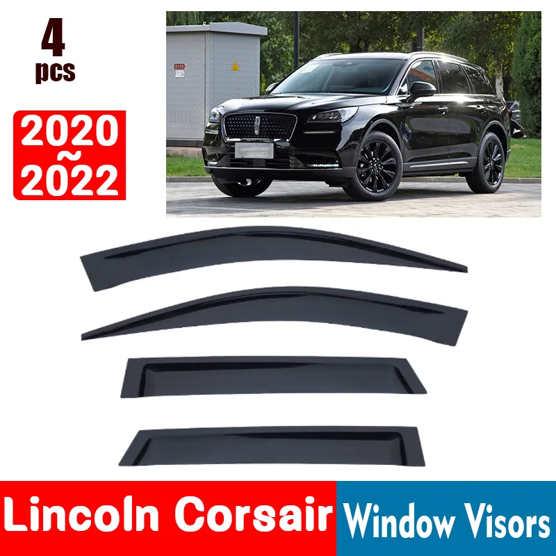 

FOR Lincoln Corsair 2020-2022 Window Visors Rain Guard Windows Rain Cover Deflector Awning Shield Vent Guard Shade Cover Trim