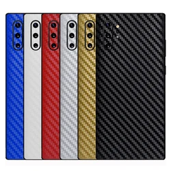 3D Carbon Fiber /Leather Phone Back Paste Sticker For SAMSUNG Galaxy Note 10 Plus S10 S10e Note 9 8 S9+ S8 A60 A80 A750 A9S 2018