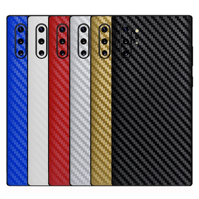 3D Carbon Fiber /Leather Phone Back Paste Sticker For SAMSUNG Galaxy Note 10 Plus S10 S10e Note 9 8 S9+ S8 A60 A80 A750 A9S 2018