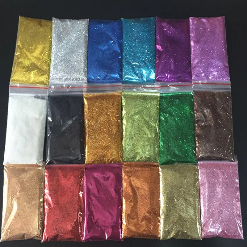 Polvo holográfico para uñas, pigmento para uñas, brillo láser, plata, rosa, cromo, lentejuelas, escamas, decoración DIY, 24 colores, 50G