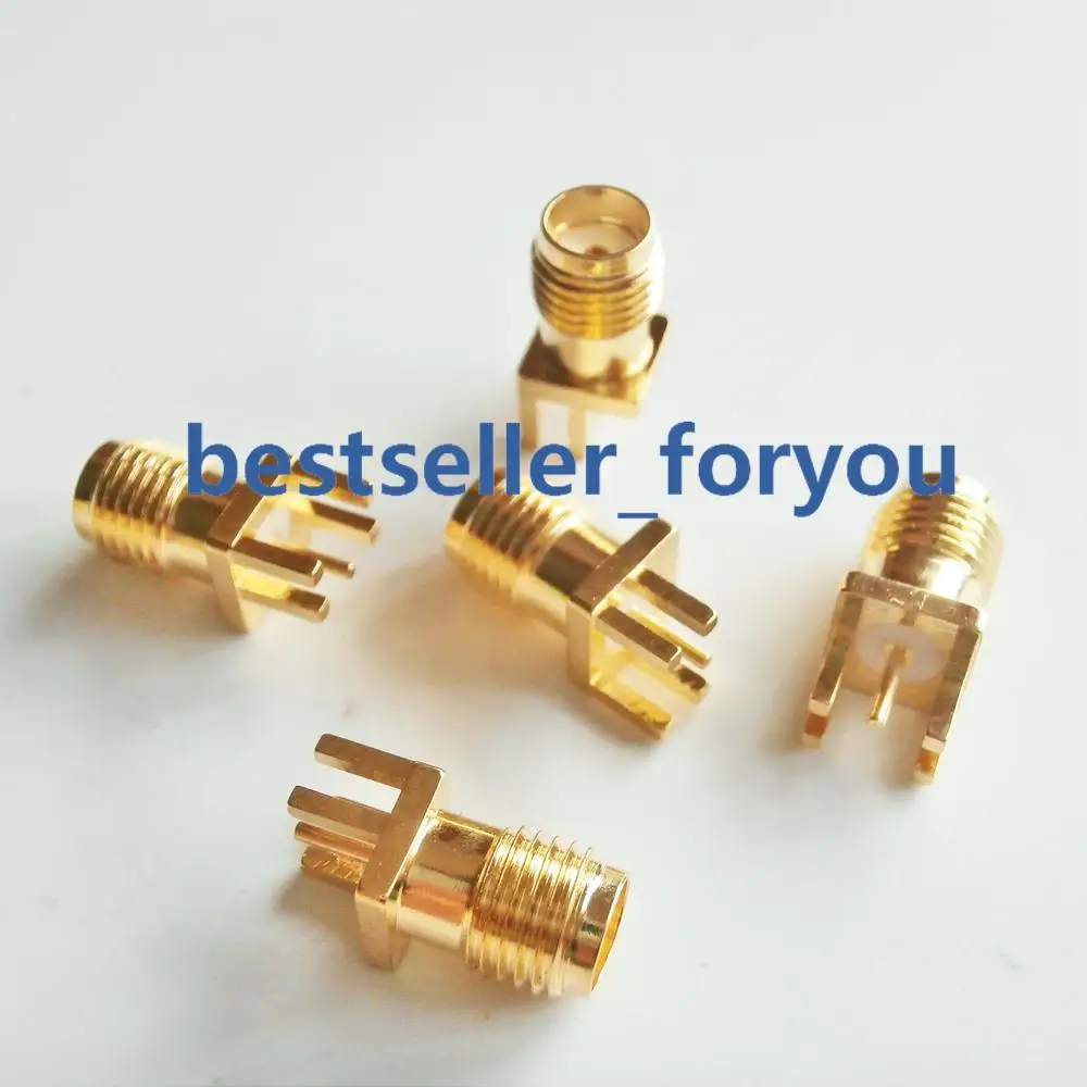 10X SMA Female Jack PCB Edge Mount Solder RF Adapter Connector