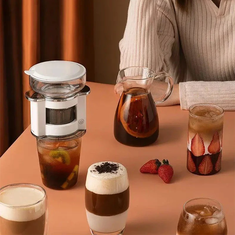 Machine à café goutte-à-goutte automatique, Portable, américaine, domestique, petite tasse d'extraction (sans batterie)