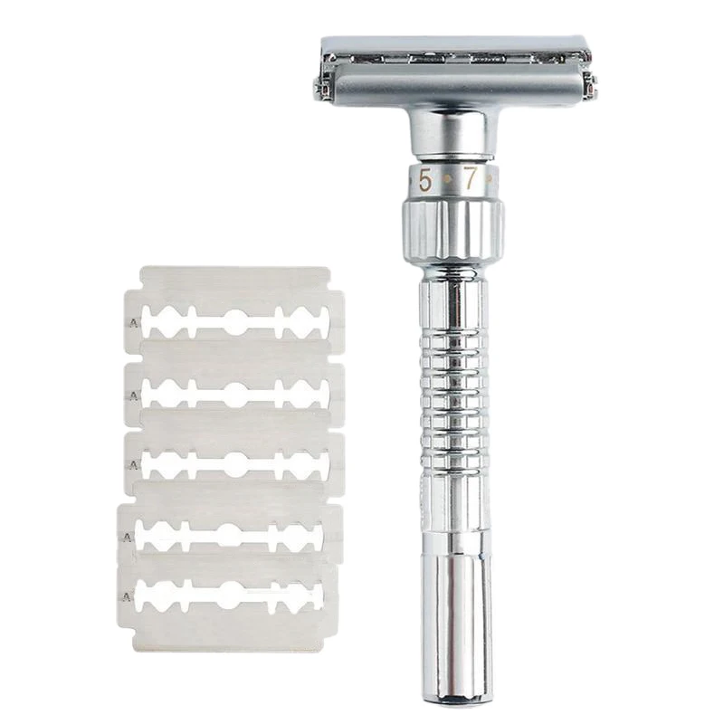 ClassicมีดโกนDouble-Edgedผีเสื้อTwistedเปิดT-รูป9-Speed Radicalปรับด้านหน้ามีดโกนUnisexส่ง5ใบมีด