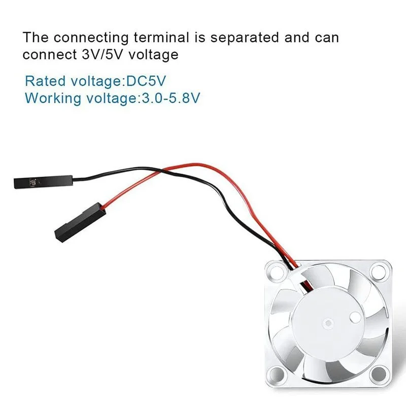 4pcs/lot 30x30x7mm 3007 Transparent Brushless CPU 3.3V 5V Cooling Fan For Raspberry Pi 4 Model B, 3 B+, Pi 3, Pi 2, Pi 1 B+