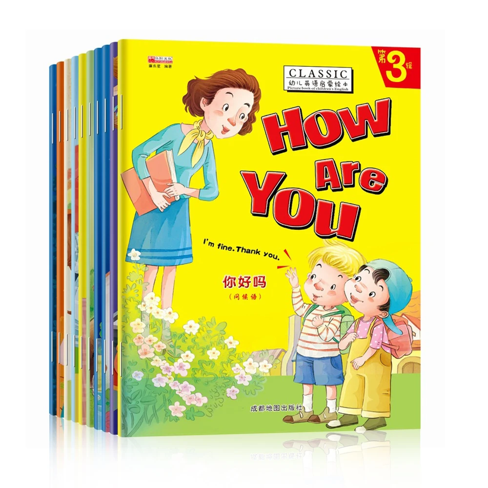 10 Books Baby English picture story books Sentence Daily Routines Conversation Books kids Educational Book ages 3-10 Years Old