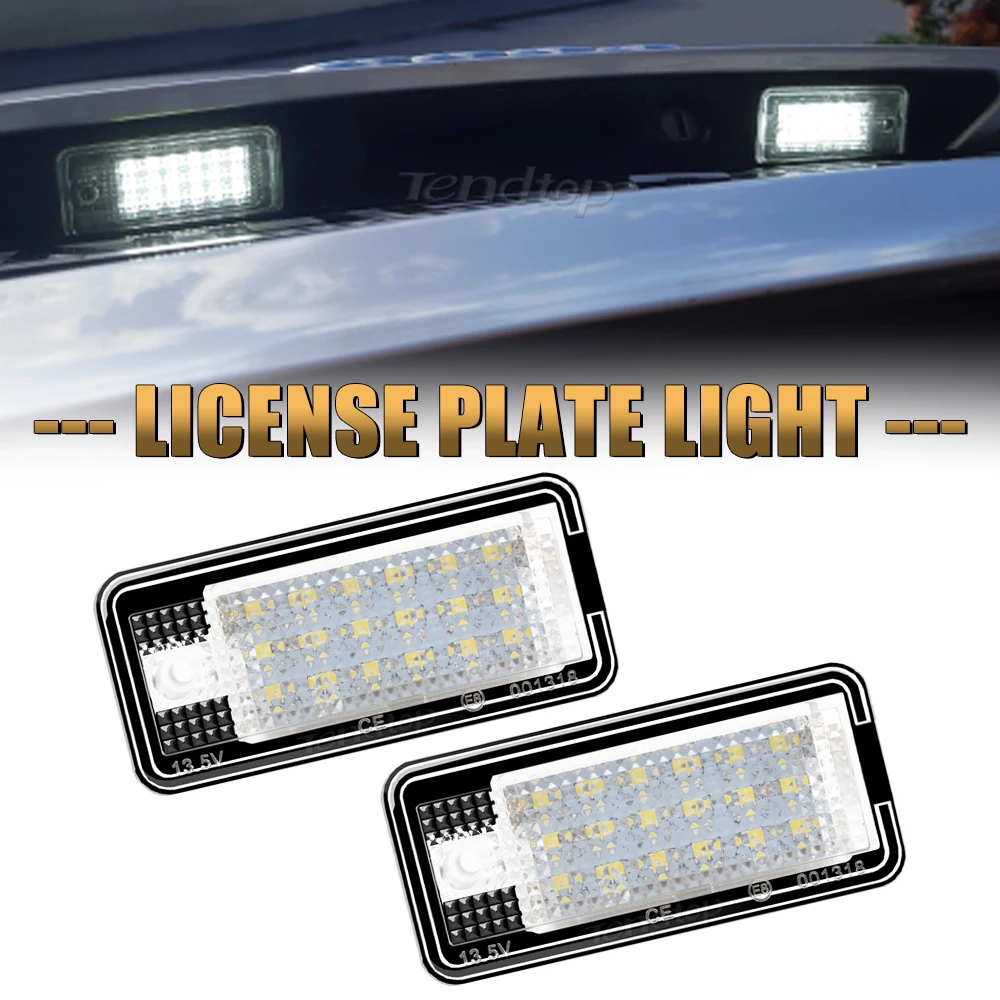 Para Audi A3 S3 Cabriolet A4 S4 A6 B6 C6 S6 A8 B7 RS4 Avant Quattro LED matrícula placa luzes Bulbo carro cauda lâmpada branca 12V