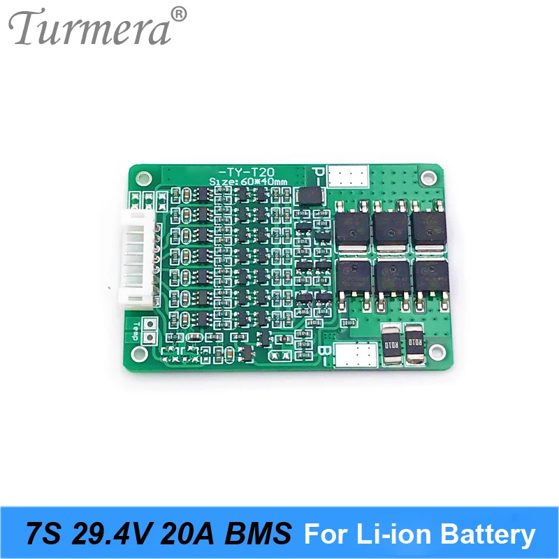 Placa de protección de batería de litio 7S 24V 20A 18650 para bicicleta eléctrica de 25,2 V 29,4 V, BMS, traje de batería de ruedas eléctricas